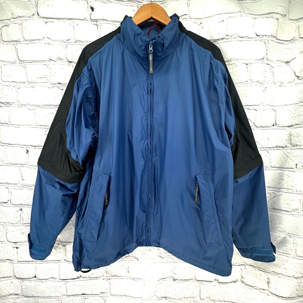 Stormtech Jacket Men's L Blue Removable Sleeves Waterproof Breathable Full Zip